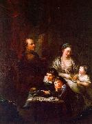 The Artist's Family before the Portrait of Johann Georg Sulzer Anton  Graff